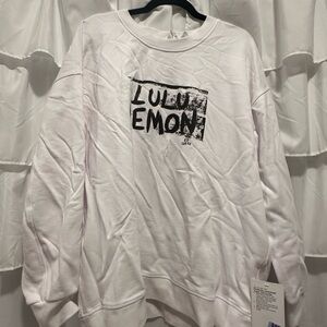Lululemon Perfectly Oversized Crew *Ed Curtis - White - Size 10